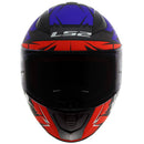 CAPACETE LS2 FF353 RAPID CROMO PRETO/VERMELHO/AZUL FOSCO