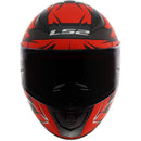 CAPACETE LS2 FF358 RAPID CROMO PRETO/VERMELHO FOSCO
