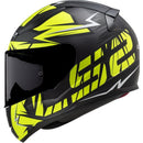 CAPACETE LS2 FF358 RAPID CROMO PRETO/AMARELO FOSCO