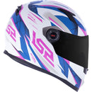 CAPACETE LS2 FF358 DRAZE BRANCO/AZUL/ROSA
