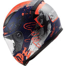 CAPACETE LS2 FF358 RAPID NAUGHTY AZUL FOSCO/ LARANJA FLUO