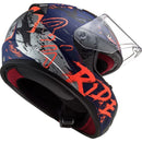 CAPACETE LS2 FF358 RAPID NAUGHTY AZUL FOSCO/ LARANJA FLUO