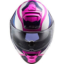 CAPACETE LS2 FF800 STORM TECHY BRANCO/ROSA (COM VISEIRA SOLAR)