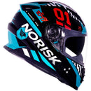 CAPACETE NORISK SOUL FF302 GRAND PRIX TOKYO PRETO/BRANCO/VERDE