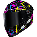 Capacete LS2 FF358 S Rafael Paschoalin - Preto/Roxo/Amarelo