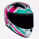 Capacete Asx City Kingdom Brilho Branco Rosa Tifanny
