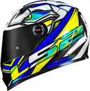 CAPACETE LS2 FF358 XDRON AZUL/AMARELO