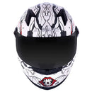 CAPACETE LS2 FF358 CRAZY CLOWN BRANCO