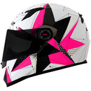 CAPACETE LS2 FF358 BRILLIANT BRANCO/ROSA