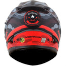 CAPACETE NORISK FF302 DESTROYER CAMO PRETO/VERMELHO FOSCO
