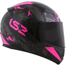 CAPACETE LS2 FF353 RAPID PALIMNESIS PRETO/ROSA BRILHO