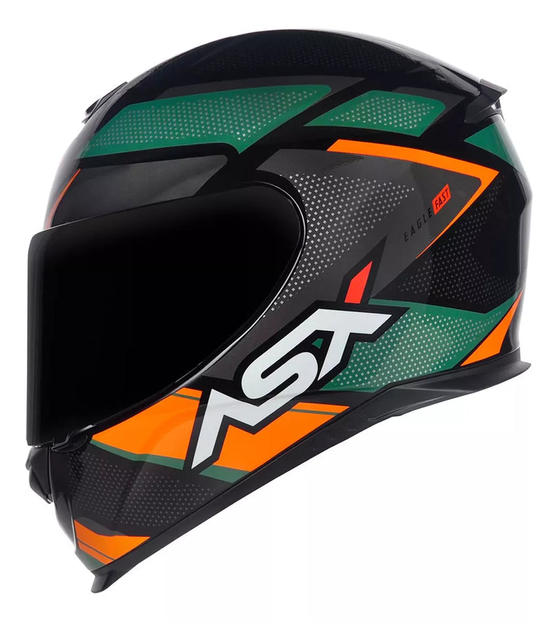 Capacete Asx Eagle Fast Brilho Verde