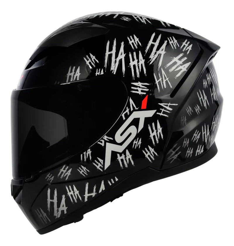 Capacete Original Asx City Fun Brilho Preto Branco