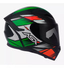 Capacete Asx City Start Preto Vermelho Verde