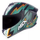 Capacete Asx Draken Thunder Fosco Verde Laranja
