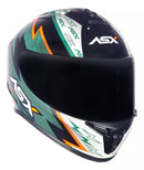 Capacete Asx Draken Thunder Fosco Verde Laranja