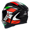 Capacete Asx City Start Preto Vermelho Verde
