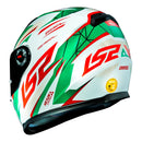 CAPACETE LS2 FF358 DRAZE VERDE/BRANCO/VERMELHO