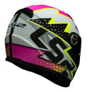 CAPACETE LS2 FF358 CLASSIC SPEEDY BRANCO/AMARELO/ROSA
