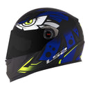 CAPACETE LS2 FF358 TRIBAL PRETO/AZUL FOSCO