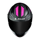 CAPACETE LS2 FF353 RAPID DOOM PRETO/ROSA/BRANCO
