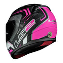 CAPACETE LS2 FF353 RAPID DOOM PRETO/ROSA/BRANCO