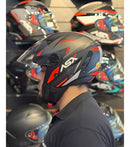Capacete ASX Aberto City Air preto/vermelho