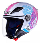 Capacete ASX City Air Branco / Rosa