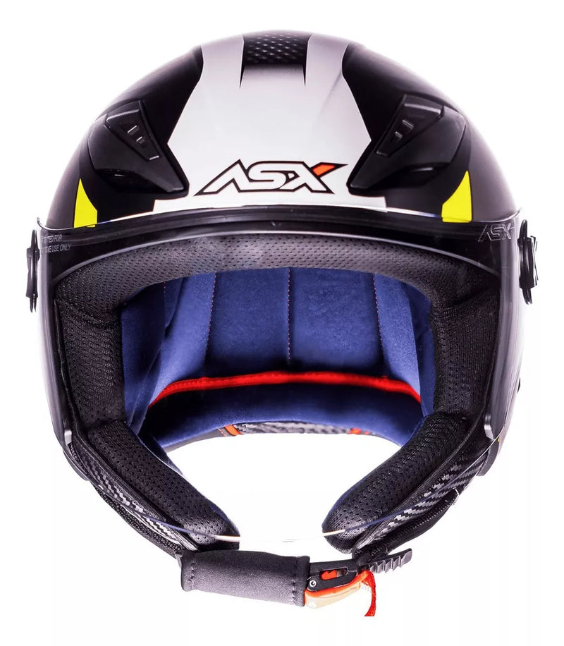 Capacete Asx Aberto City Air Preto / Amarelo