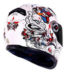 CAPACETE LS2 FF358 CRAZY CLOWN - BRANCO