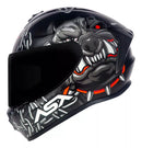 Capacete Asx Draken Bull Cyber Fosco Preto Grafite