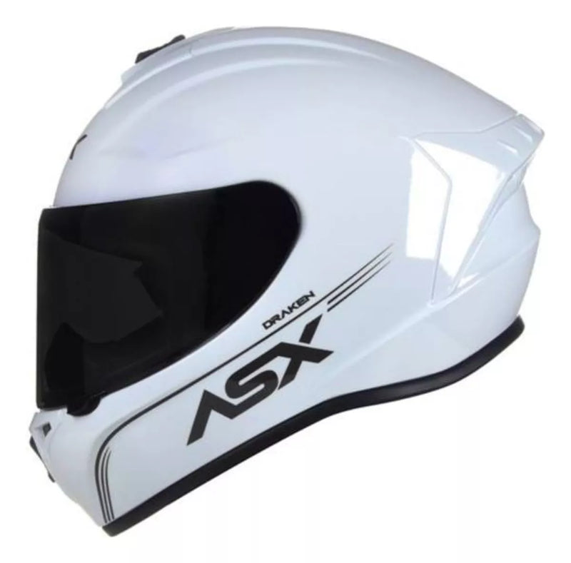 Capacete Asx/ Axxis Draken Solid Brilhante - Branco