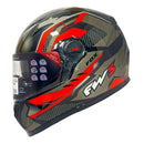 Capacete FW3 GTX FOX Preto Vermelho C/Óculos