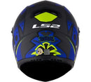 CAPACETE LS2 FF358 TRIBAL PRETO/AZUL FOSCO