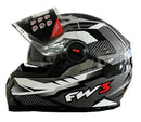 Capacete FW3 GTX FOX Preto Grafite C/Viseira Solar