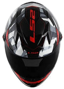 CAPACETE LS2 CLASSIC TANK PRETO/VERMELHO/BRANCO