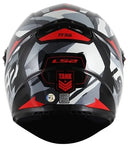CAPACETE LS2 CLASSIC TANK PRETO/VERMELHO/BRANCO