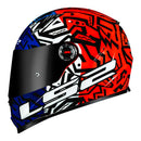 CAPACETE LS2 FF358 MEMPHIS VERMELHO/BRANCO/AZUL