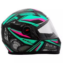CAPACETE FW3 GTN R1 PRETO AZUL ROSA FOSCO