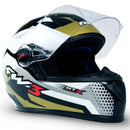 Capacete FW3 GTN Super Dourado Cinza Branco