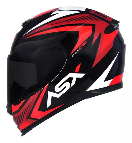 Capacete Asx Eagle Street Vermelho Brilhante