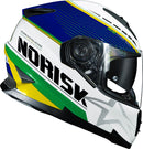 Capacete Norisk FF302 Soul Grand Prix Brasil - Branco/Azul/Amarelo